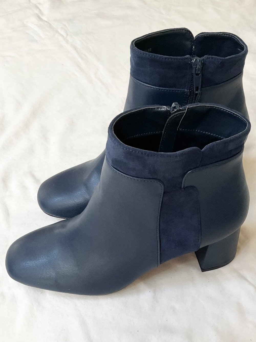 Bella Vita Medley Blue Leather Boots Booties 7.5 WW